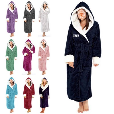 Woman Long Bathrobe