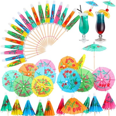 Cocktail Drink Umbrella Picks Cupcake Toppers