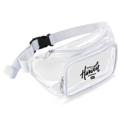 Two Pocket Clear PVC Fanny Pack