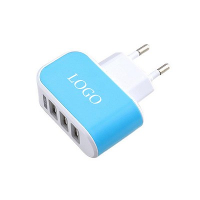 3 Port Usb Travel Wall Charger