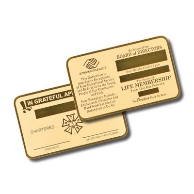 Wallet Card - Brass