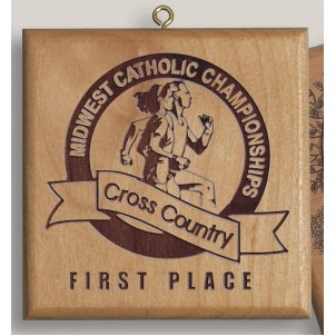 3" Square Wood Medal