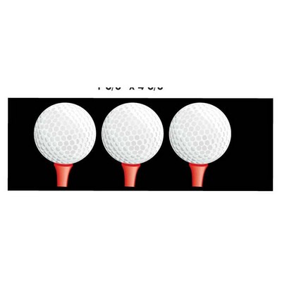 Golf Ball & Tee Panoramic Badge w/ Bar Pin (1 5/8"x4 5/8")