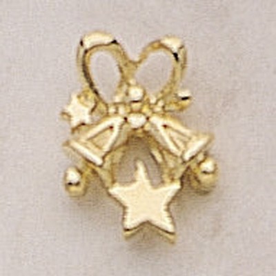 Christmas Bells Marken Design Cast Lapel Pin (Up to 5/8")