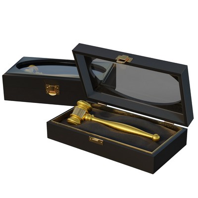 BEGL - 14 Karat Gold plated Executive Gavel w/ Presentation Case