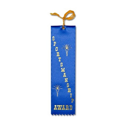 2"x8" Sportsmanship Award Stock Carded Award Ribbon