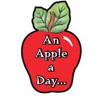 Apple w/Daily Apple Slogan Lapel Pin