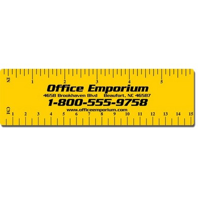 6" Plastic Ruler (Spot Color)