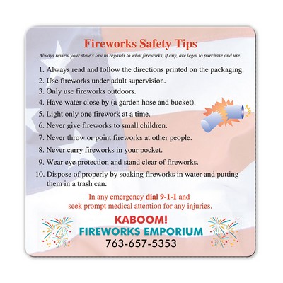 Health & Safety Fireworks Safety Magnet