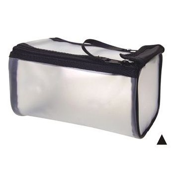 Opaque Utility Double Zippered Accessory Bag