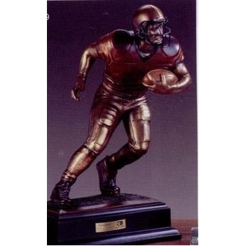 Running Football Player Trophy w/Rectangle Base (8"x12.5")