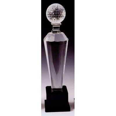 Golf Crystal Trophy (13"x3 1/8")