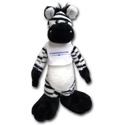 10" Stuffed Long Body Animal - Zebra