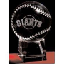 Custom 3D Image in Crystal Baseball & Octagon Base Award