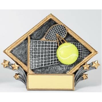 Tennis Diamond Plate Award - 6"