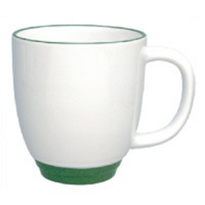 14 Oz. White/ Green Heartland Bistro Mug