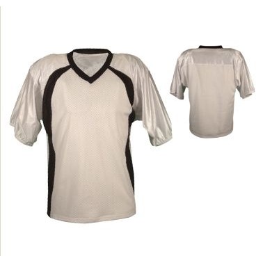 Adult Dazzle Cloth/Tricot Mesh Football Jersey Shirt w/Contrast Angle Side