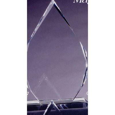 Magic Optical Crystal Large Teardrop Award w/ Diamond Edge