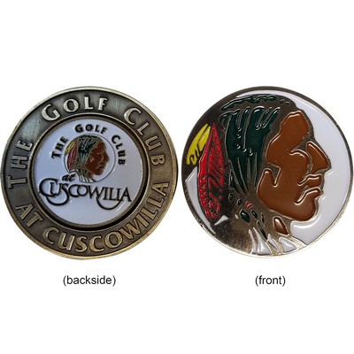 Custom 1.5" Challenge Coin w/ Removable Ball Marker