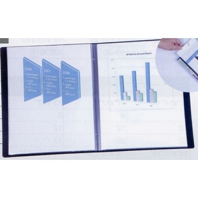 24 Page Custom Presentation Book w/Opaque Black Cover