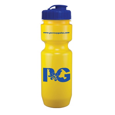 22 Oz. Bike Bottle w/ Flip Top Lid - Solid Colors