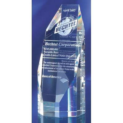 Optical Crystal Obelisk Octagon Tower Award (8")