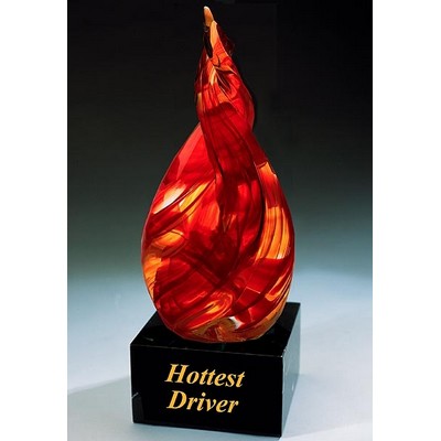 Golf Hottest Driver Art Glass Sculpture w/o Marble Base (3.5"x7.5")