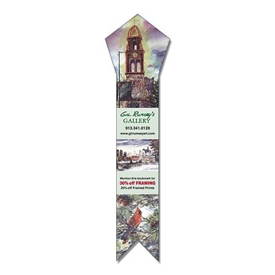 Plastic Bookmark - 2.25x8.5 Laminated Pentagon Shape - UV-Coated - 10 pt.