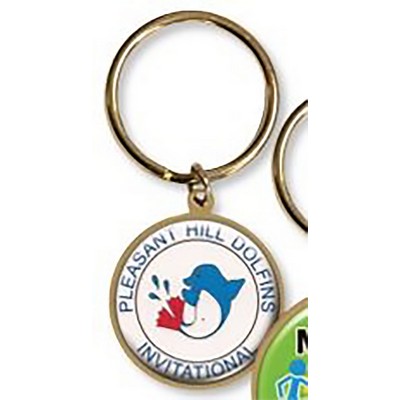 QUIKTURN Full Color Round Keychain - 5 Day Production (1 1/8")