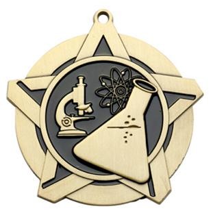 Super Star Medal -Science - 2-1/4" Diameter