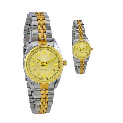 Men's & Ladies Quartz Metal Band Watch