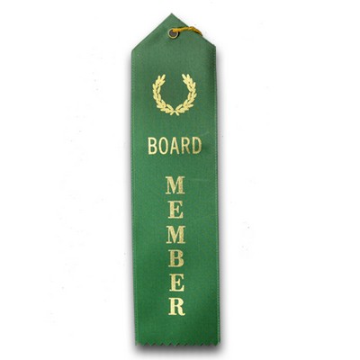 Standard Stock Ribbon w/Card & String (2"x8") - Board Member