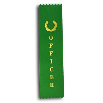 Officer Standard Stock Ribbon w/ Pinked Ends (2"x8")