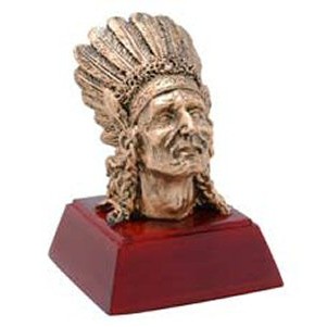 Indian, Antique Gold, Resin Sculpture - 4"