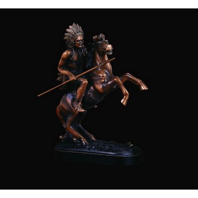 Chief on Horse, 10.5"H x 8"W