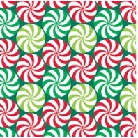 Peppermint Swirl Christmas Gift Wrap (417')