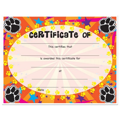 Stock Award Certificates - Paws Design