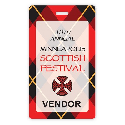 Laminated Paper Event Badge (2.625"x4.5") Rectangle