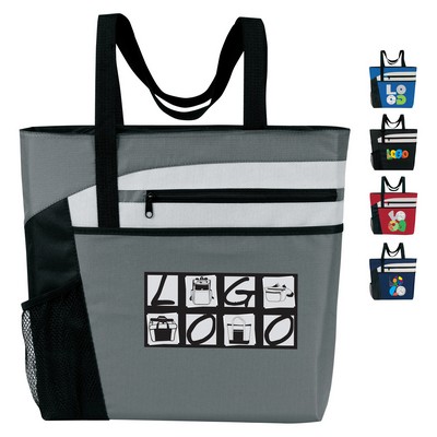 "Rocket" Zip Pockets Tote Bag