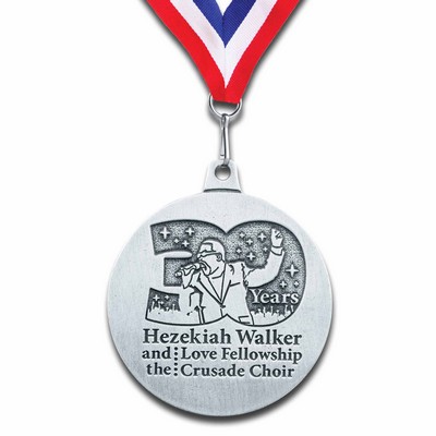 Custom Solid Pewter Medal (2½")