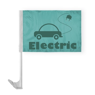 Electric Car Car Flags 12x16 inch