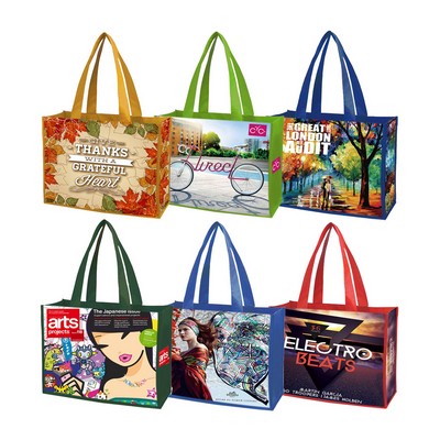 12" Color Trim Dye Sub Tote Bag