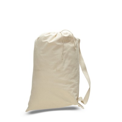 Natural Color Cotton Canvas Drawstring Bag / Laundry Bag