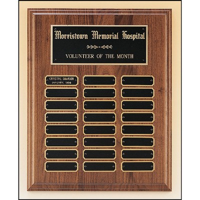 Walnut Perpetual 12 Plate Plaque (9" x 12")