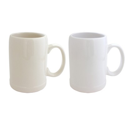 20 Oz. Stein Mug Natural and White Colors