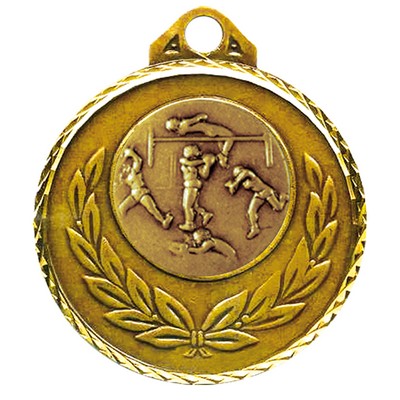 Stock Diamond Wreath 2" Medal -Track & Field Female