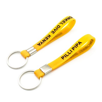 Silicone Wristband Keychain 8" Debossed