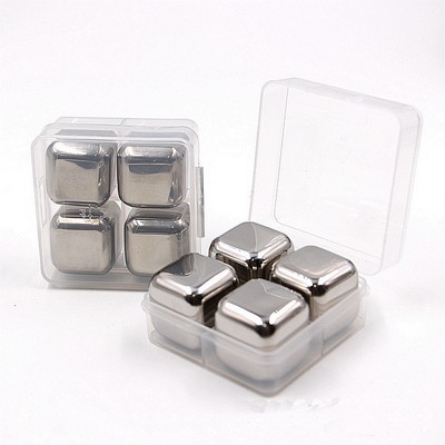 Whisky Stainless Ice Cubes 4 Pieces/Set