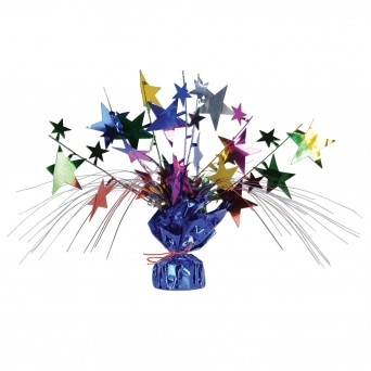 18" Multi-Color Star Gleam'n Spray Centerpiece