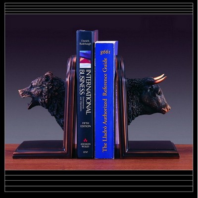 Bear & Bull Bookends 9"W x 8"H